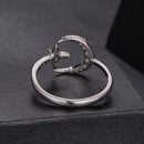 925 Sterling Silver Moissanite 0.25cm White Gold Plated Ring - Size E for Women-4
