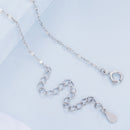 925 Sterling Silver Necklace with Pavé Setting CZ - Adjustable Length, Platinum Plated - Women's Jewelry-5