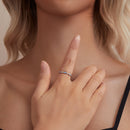 925 Sterling Silver Synthetic Opal White Gold Plated Ring Size 6 for Women-3