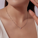 925 Sterling Silver 0.5 Carat Moissanite Necklace for Women-6