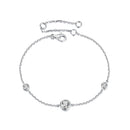 925 Sterling Silver 5mm Moissanite & 3mm Moissanite Bracelet for Women-2