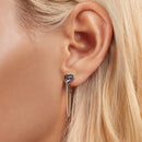 925 Sterling Silver Transparent Glass Earrings for Women-7