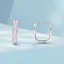 925 Sterling Silver Earrings with Enamel in White Gold Finish - 13*3mm for Women-5