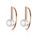 925 Sterling Silver Earrings in Rose Gold with Beads for Women-2