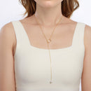 925 Sterling Silver Necklace with Gold Plated Freshwater Pearl - 60cm Length-7