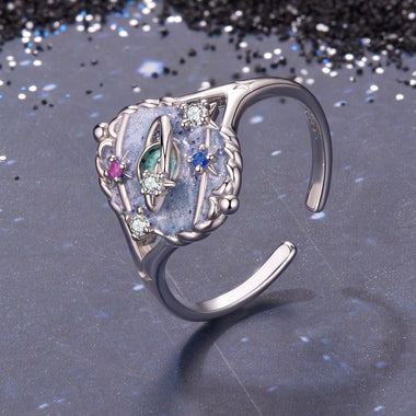 925 Sterling Silver Pendant 1.5*1.2 cm with Enamel and CZ for Women - 0