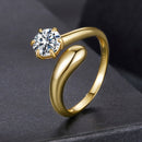 925 Sterling Silver 1 Carat Moissanite Ring for Women-6