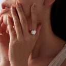 925 Sterling Silver Enamel Pavé CZ Ring for Women Size 1.3 cm-5