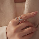 925 Sterling Silver White Gold Plated Rings-7