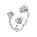 925 Sterling Silver 0.8cm Pavé Setting CZ Ring-1