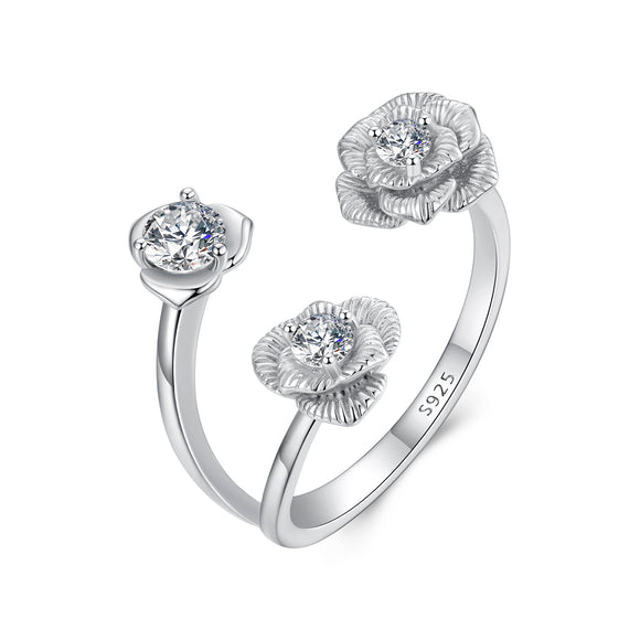 925 Sterling Silver 0.8cm Pavé Setting CZ Ring
