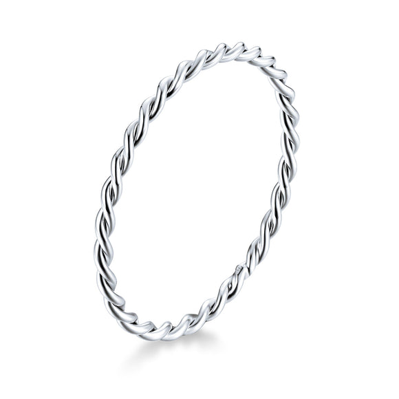 925 Sterling Silver Plated Platinum Ring Size 6.0 for Women