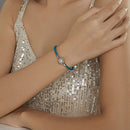 925 Sterling Silver Plated Bracelet with Pavé Setting CZ, Size 19.0 for Women-7