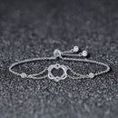 925 Sterling Silver Heart Shaped Bracelet 22CM for Women-4