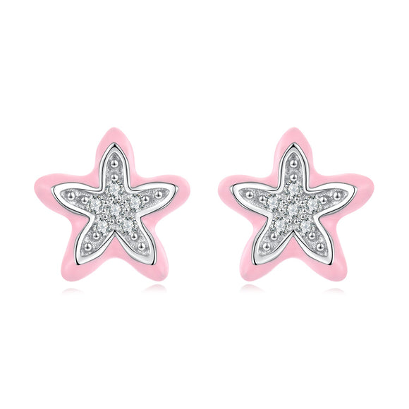 925 Sterling Silver Enamel CZ Earrings for Women