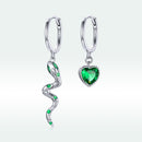 925 Sterling Silver Earrings with Pavé Setting CZ and Plated Platinum-4