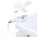 925 Sterling Silver Plated Platinum Pavé Setting CZ Ring-5