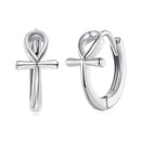 925 Sterling Silver Oxidized Silver Earrings 1.2x0.6cm for Women-1
