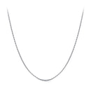 925 Sterling Silver White Gold Plated 40+5cm Necklace for Women-1