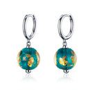 925 Sterling Silver Earrings with Glass Bead for Women-1