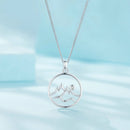 925 Sterling Silver Necklace with Pavé Setting CZ 21*16mm Pendant-6