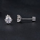 925 Sterling Silver Moissanite Stud Earrings for Women - 0.5ct, 0.6cm Size, White Gold Plated-7