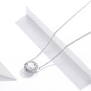 925 Sterling Silver Plated Platinum 49cm Pavé Setting CZ Necklace for Women-5
