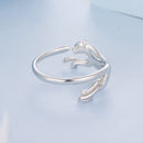 925 Sterling Silver Ring with Pavé Setting CZ in White Gold Plating-4