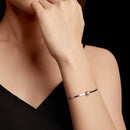 925 Sterling Silver Moissanite 0.50 Carat Bracelet with Pavé Setting and White Gold Plating for Women-6