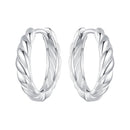 925 Sterling Silver Plated White Gold Earrings for Women - Size 11*3mm-3