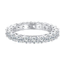 925 Sterling Silver Moissanite 0.1ct Ring Size 6 for Women-1