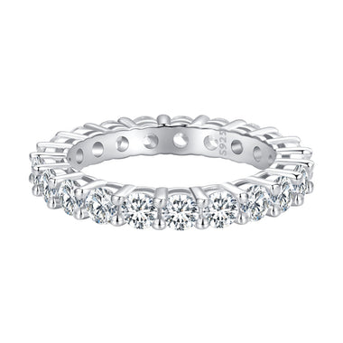 925 Sterling Silver Moissanite 0.1ct Ring Size 6 for Women