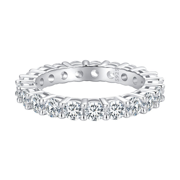 925 Sterling Silver Moissanite 0.1ct Ring Size 6 for Women