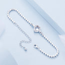 925 Sterling Silver Bracelet with CZ Zircon, 15+6.5cm, Platinum Plated for Women-5