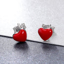 S925 Sterling Silver Plated Platinum Enamel Earrings-2
