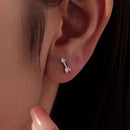925 Sterling Silver 0.08ct and 0.12ct Moissanite Earrings in White Gold for Women-5