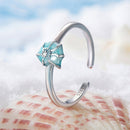 925 Sterling Silver Enamel Pavé CZ Spiral Ring for Women-2