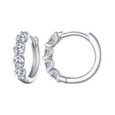 925 Sterling Silver Moissanite 0.1 Carat Platinum Plated Earrings for Women-1