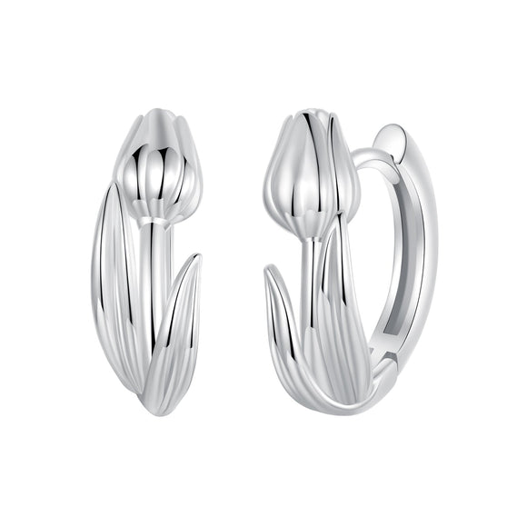 925 Sterling Silver White Gold Plated Earrings for Women