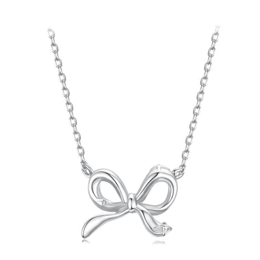 925 Sterling Silver Plated White Gold 40+5cm Adjustable Necklace for Women