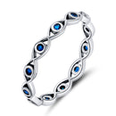 925 Sterling Silver Oxidized CZ Pavé Setting Ring Size 6.0 for Women-1