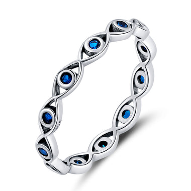 925 Sterling Silver Oxidized CZ Pavé Setting Ring Size 6.0 for Women