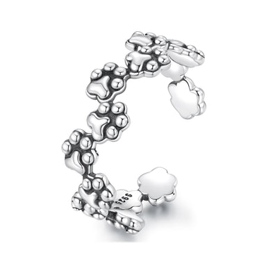 925 Sterling Silver Oxidized Silver 0.44cm Ring for Women