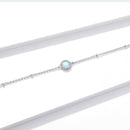 925 Sterling Silver Opal Bracelet for Women - Adjustable Size, Translucent Color-5