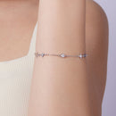 925 Sterling Silver 15+6cm Pavé Setting CZ Bracelet for Women-5