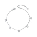 925 Sterling Silver Plated Platinum CZ Bracelet for Women-2
