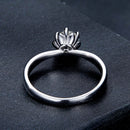 925 Sterling Silver Plated Moissanite Ring Size 6-1