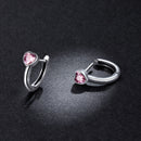 925 Sterling Silver Earrings with Pavé Setting CZ, Oxidized Silver, 1.2x0.5cm for Women-6