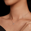S925 Sterling Silver Necklace with Moissanite, 400mm + 50mm, Platinum Plated, Women-5
