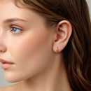 925 Sterling Silver Earrings for Women - 1.3x0.2cm, Plated White Gold-7